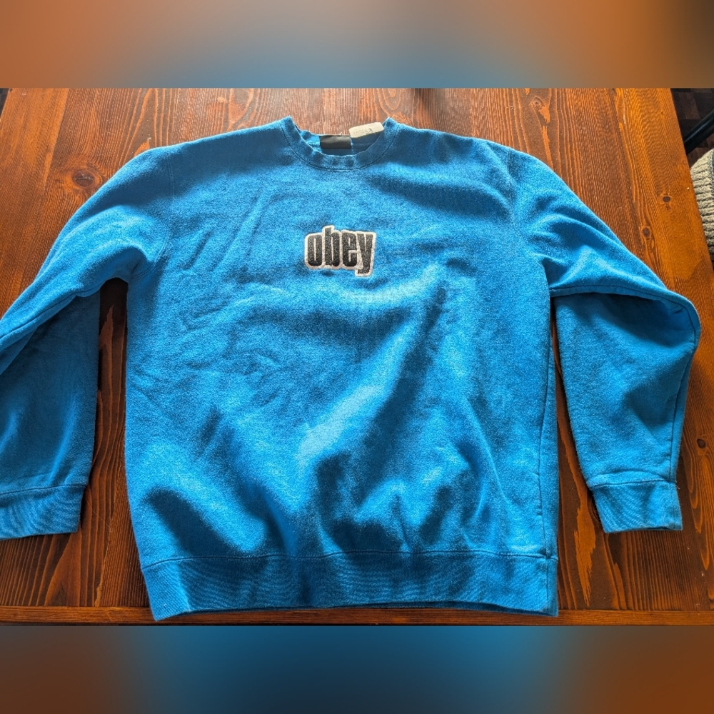 Obey Blue Crewneck Men's Sweater